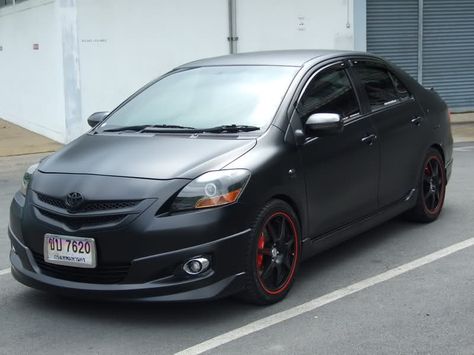 Matte Black Yaris Toyota Yaris Tuning, Toyota Vios Modified, Toyota Conquest, Toyota Belta, Fitness Gift Ideas, Fitness Gift, Car Modification, Wide Body Kits, Toyota Vios