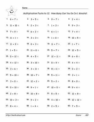 Free multiplication facts worksheets Maths Times Tables, Times Tables Worksheets, Multiplication Times Tables, Multiplication Facts Worksheets, Easy Math, Multiplication Worksheets, Math Multiplication, Times Tables, Third Grade Math