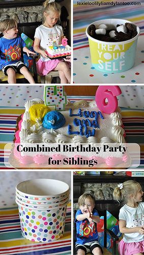 A Combined Gender Neutral Birthday Party for Siblings Sibling Birthday Party Brother Sister, Gender Neutral Birthday Party Themes, Gender Neutral Birthday Party, Shared Birthday Parties, Neutral Birthday Party, Sibling Birthday Parties, Newborn Advice, Combined Birthday Parties, Neutral Birthday