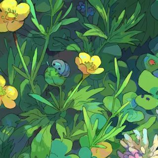 Louise Flatz (@louise.auxcimes) • Fotos y vídeos de Instagram Professional Background, Color Theory Art, Garden Illustration, Pastel Painting, Environmental Art, Japanese Artists, French Art, Green Aesthetic, Original Drawing