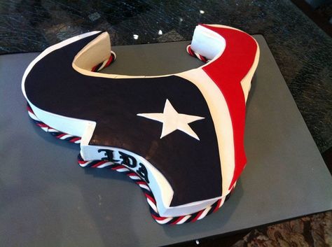 Texans cake Houston Texans Cake, Texans Cake, Groom Cakes, Bulls On Parade, Houston Texans Football, Texans Football, Jj Watt, Sport Cakes, Groom Cake