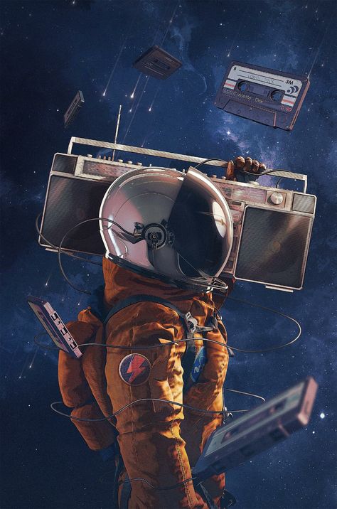 Major Tom, Outer Space, Floating, Music, Art