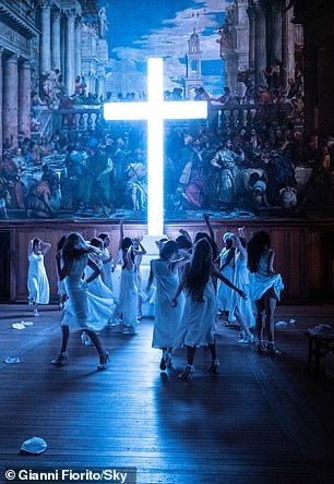 Jude Law's The New Pope sparks outcry from Catholic Church | Daily Mail Online Catholic Gentleman, Young Pope, Classic Car Photoshoot, Stage Lighting Design, New Pope, Opening Scene, Neon Words, Jesus Christ Superstar, Cinema Art