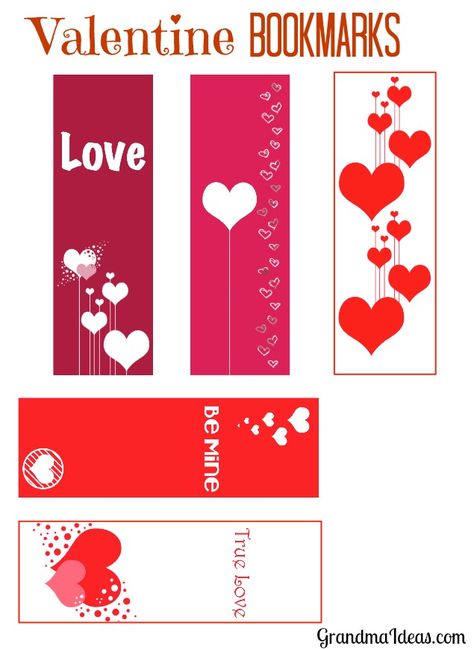 Love Bookmarks Valentines Day, Valentines Day Bookmarks, Printable Valentine Bookmarks, Valentine Bookmarks, Grandma Ideas, Valentines Bookmarks, Bookmark Designs, Red Ted Art, Diy Back To School