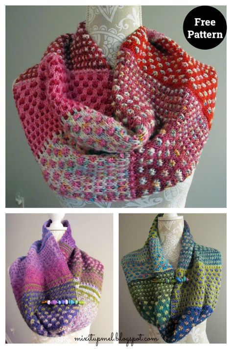 10+ Stash Busting Cowl Knitting Patterns Knitted Scarfs, Thread Craft, Knit Cowl Pattern Free, Knitted Cowl Scarves, Balls Of Yarn, Cowl Knitting, Knitted Scarves, Pretty Crafts, Knitting Patterns Free Scarf