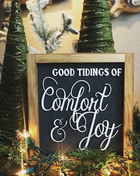 Comfort And Joy Sign, Tidings Of Comfort And Joy, Joy Svg, Joy Sign, Arabesque Tile, Laser Cut Mdf, Ornament Template, Teacher Ornaments, Monogram Keychain