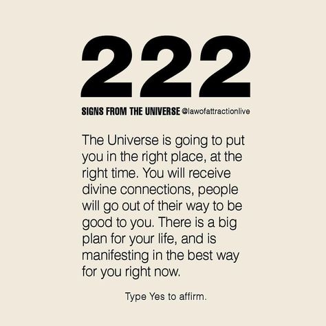 Law of Attraction ⭐Love Life⭐ on Instagram: “Drop a ❤️ if you feel this.🙏🏻💫 . #lawofattractionlive  ____________________ #positiveenergy #lawofattractionquotes#1111 #thelawofattraction…” 222 Meaning Angel, 222 Meaning, Law Of Attraction Love, Signs From The Universe, Universe Quotes, Life Path Number, I Am Affirmations, Divine Connections, Number Meanings