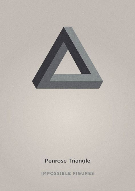 A series of 5 posters featuring some of the most famous “impossible figures”, these optical illusions discovered by Oscar Reutersvärd (Penrose triangle) and Lionel & Roger Penrose (Penrose stairs). Penrose Stairs, Optical Illusion Stairs, Oscar Reutersvärd, Optical Illusions Mind Blown, Stairs Drawing, Impossible Figures, How To Draw Stairs, Roger Penrose, Impossible Triangle