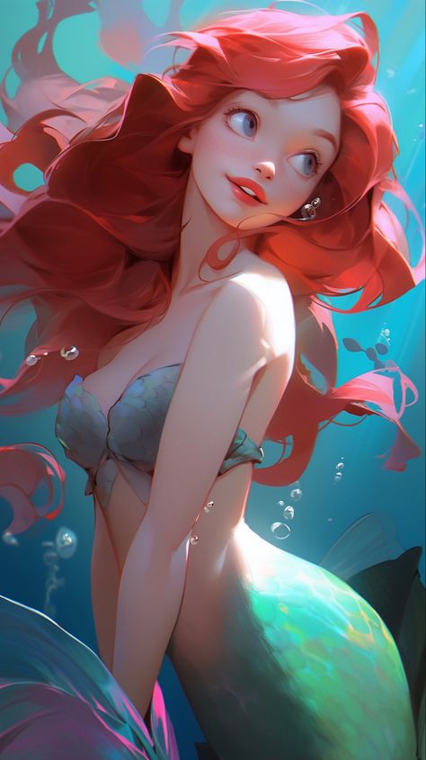 Ariel Fanart, Disney Fun Facts, Character Sketches, Disney Fun, Drawing Poses, Sirens, Character Portraits, Disney Art, Portrait Art