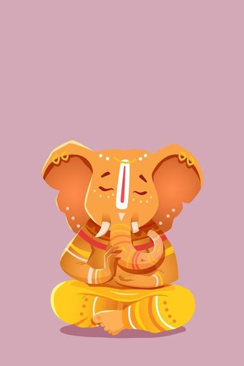 Ganesh Animated Images, Ganesh Illustration, Gannu Bappa, God Painting, Ganesh Ji Images, Ganapati Bappa, School Decoration, Indian Mythology, Ganapati Decoration