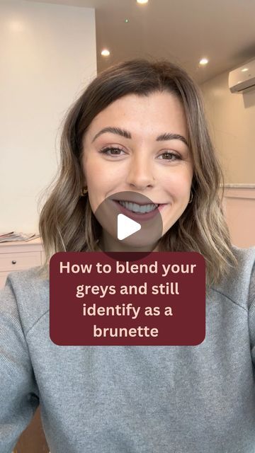 Gray Hair Transition From Dark Brown, Disguise Grey Hair Brunette, Growing Out Grey Hair Transition Brunette, Grey Blending For Brunettes, Demi Permanent Grey Blending, Gray Blending Brunette Hair, Blending Greys Into Brown Hair Brunette, Hair Color To Blend Gray Hair Brunettes, Ash Brown Balayage Light Blonde