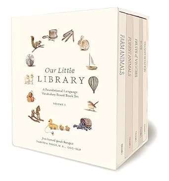 Our Little Library: A Foundational Language Vocabulary Board Book Set for Babies Language Functions, Board Books For Babies, Professional Watercolor, First Words, Little Library, Speech Therapist, Small Book, Board Book, Shower Design