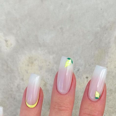 nails by caroline 🌾 on Instagram: "these nails really do say “take me to the amalfi coast and pop a lemoncello spritz in my hand” 🍋🍸🇮🇹💛 using @the_gelbottle_inc milky biab and papaya and daisy studio gels mixed ring is @monicavinader" Sorrento Nails, Amalfi Nails, Amalfi Coast Nails, Dream Nails, Papaya, Amalfi Coast, Amalfi, Spring Nails, Nail Inspo