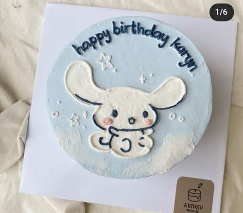 Cinamoroll Cake, Kue Disney, Bolo Da Hello Kitty, Kitty Birthday Cake, Birthday Anime, Hello Kitty Birthday Cake, Anime Cake, Artistic Ideas, Korean Cake