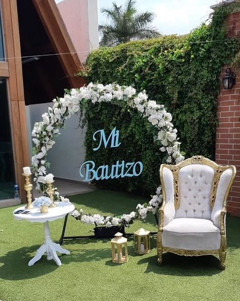 D' Kim on Instagram: “Recepción de bautizo 😍🤩, gracias por confiar en nuestro servicio ❤️ • • • • • • • #bautizo #bautizos #bautizoniño #decoracionfiestas…” Bautizo Backdrop, Daisy Duck Party, Baptism Party Decorations, Baptism Photography, Ideas Bautizo, Baby Name Tattoos, Bautizo Ideas, Western Birthday Party, Birthday Party Theme Decorations