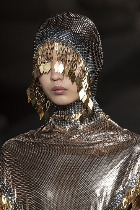 Trend Board, Paco Rabanne, Fantasy Fashion, Couture Collection, Fashion Details, Kanye West, Costume Design, Headdress, Jewelry Trends