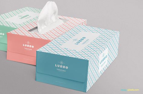 Create amazing presentations of your designs with this free tissue box mockup.  #free #freebie #mockup #psd #photoshop #box #tissue #wipe #packaging #branding Tissue Box Design, Branded Accessories, Graphic Design Mockup, Free Packaging Mockup, Decorate Home, Box Packaging Design, Face Reference, Box Mockup, Packing Design