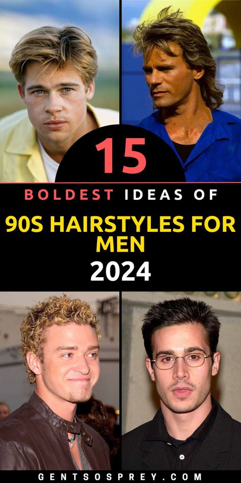 Relive the glory days of the '90s with our collection of men's hairstyles that pay homage to this iconic era. In 2024, these retro looks are making a strong comeback, and you can be a part of this trend. Whether you prefer short, long, wavy, curly, or straight hair, we've got the '90s hairstyle for you. Dive into the world of black, long curly, undercut, Japanese, and other classic '90s styles and add a touch of nostalgia to your modern appearance. Boys 90s Haircut, 90s Men Haircut, 90s Hairstyles Men Long, Vintage Mens Hairstyles, Long Curly Undercut, 2000 Hairstyles Early 2000s, Mens 90s Hairstyles, 90s Male Hairstyles, 80s Mens Hair