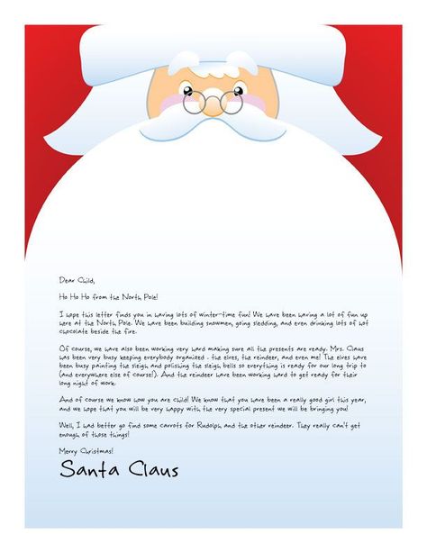 Magical Letter from Santa! Printable, personalized Letter with lots of extra goodies! Free Free Santa Letter Template, Printable Letter From Santa, Letter From Santa Template, Santa Letterhead, Free Printable Santa Letters, Free Letters From Santa, Letters From Santa, Santa Claus Letter, Santa Template