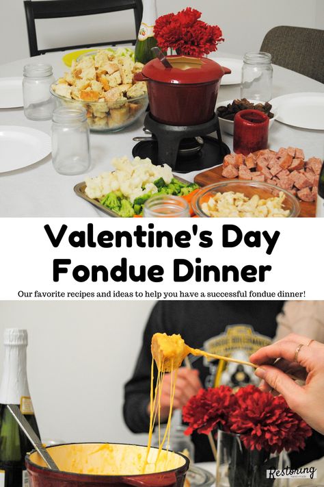 See how we have a successful annual fondue dinner for our favorite Valentine's Day tradition! Your taste buds will thank you. Valentines Specials, Family Valentines Dinner, Recipes Treats, Fondue Dinner, Valentines Food Dinner, Valentines Classroom, Dinner Specials, Fondue Night, Ideas Valentines Day