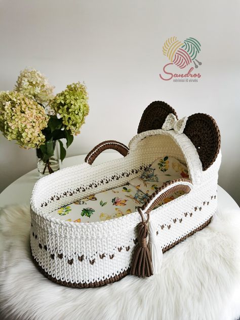 Crochet baby basket pattern pdf pattern , Moses  basket pattern, digital download, Crochet moses basket with bottom pdf Crochet Moses Basket Free Pattern, Moses Basket Pattern, Crochet Baby Basket, Crochet Moses Basket, Baby Basket, Baby Moses, Baby Moses Basket, Baby Cradle, Basket Pattern