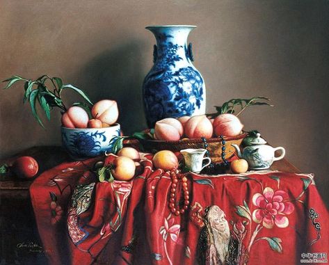 Paintings by Chen Zida. Still Life - Галерея современного искусства — ЖЖ Asian Still Life, Chinese Still Life, Qajar Art, Art Literature, Impasto Painting, National Art, Art Academy, China Art, Still Life Art