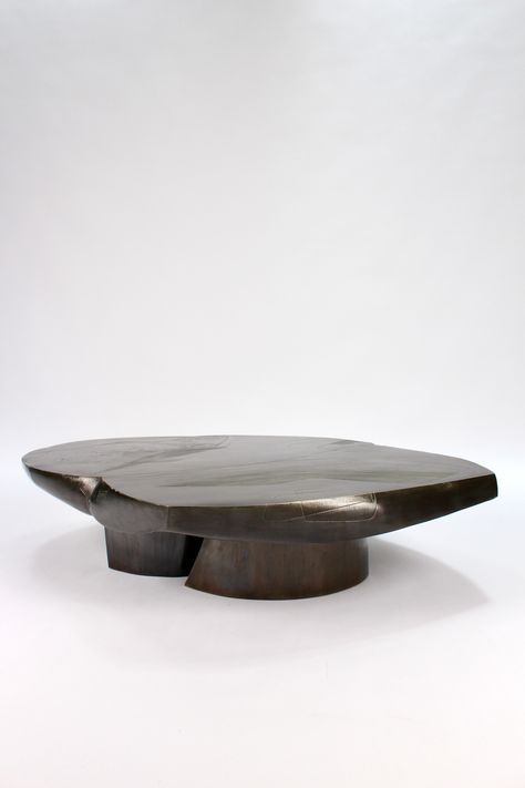 Coffee table - brass - sculpture - bronze - art - unique pieces Unique Coffee Table Design, Unique Coffee Tables, Black Metal Table, Designer Coffee Table, Coffee Table Inspiration, Black Coffee Table, Expensive Coffee, Pottery Store, Coffee Table Black