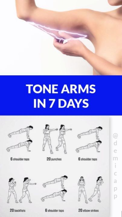 Tone Arms In 7 Days, Exercises For Arms, 7 Day Workout Plan, 7 Day Workout, Tone Arms, Arm Workout Women, Workout Routines For Women, Trening Fitness, At Home Workout Plan