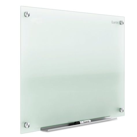 Quartet Infinity Wall Mounted Glass Board & Reviews | Wayfair Glass White Board, Glass Dry Erase Board, Miami Apartment, Art School Supplies, Dry Erase Wall, Marker Board, Contemporary Office, Glass Board, Good Presentation