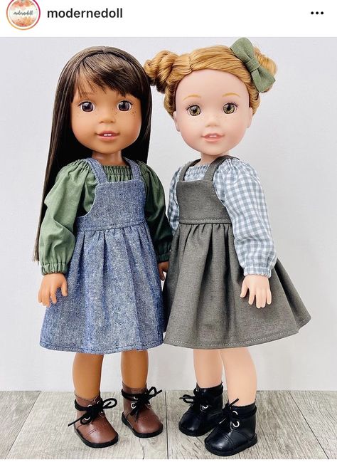 American Girl Doll Diy, Doll Scenes, Bjd Clothes, Wellie Wishers Dolls, Paper Doll Dress, American Girl Doll Clothes Patterns, Gotz Dolls, Sewing Doll Clothes, All American Girl