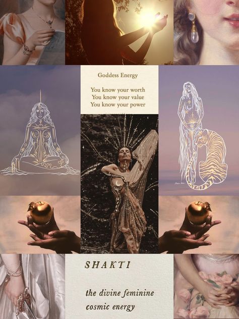 Goddess Mythology Divine Feminine, Divine Feminine Color Palette, Shakti Goddess Sacred Feminine, Shakti Aesthetic, Divine Core, Goddess Energy Aesthetic, Goddess Bedroom, Goddess Mindset, Mermaid Candle