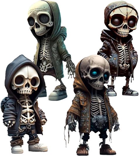 Znorso Cool Skeleton Figurines,2023 New Halloween Skeleton Figurines Crafts Ornament, Mini Skeleton Figurines Unique Lifelike Skeleton Figurine, Personality Skeleton Skull Figurine for Home Office Cool Skeleton, Skull Statue, Office Ornaments, Cute Skeleton, Gnome Statues, Skull Decor, Halloween Ornaments, Halloween Skeleton, Halloween Skeletons