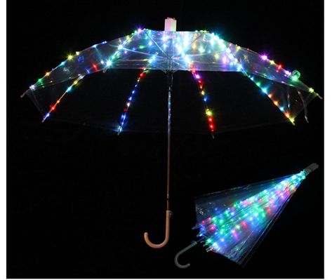 Stylish Umbrella, Umbrella Photography, Led Costume, Rain Lights, Rain Accessories, Stage Props, Umbrella Designs, Color Changing Led, Outdoor Wall Lamps