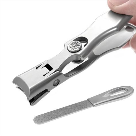 VOGARB Nail Clippers for Thick Nails Extra Wide Jaw Opening Large Long Handle Nail Cutter with File Heavy Duty Fingernail Toenail No Splash for Men Women Adult Seniors (Silver with File) Wide Jaw, Thick Nails, Nails Extra, Fingernail Clippers, Diy Fashion Accessories, Clean Nails, Pedicure Tools, Beauty Nail, Manicure E Pedicure