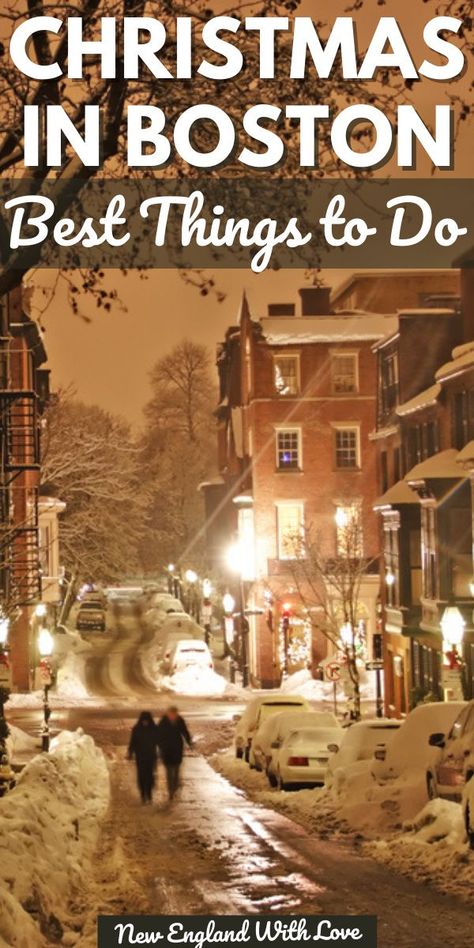 Is there anyplace in New England so magical during the holidays as Boston? If you're celebrating this Christmas in Boston, our guide can help you plan! Thanksgiving In Boston, Boston In December, Christmas In Boston Massachusetts, Christmas Boston, Boston Christmas, Boston During Christmas, Boston At Christmas, Boston Massachusetts Winter, Boston At Christmas Time