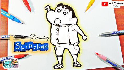 How To Draw #Shinchan | Drawing Shinchan step By Step | #CartoonDrawing #ShinchanNew2020 #Drawing #artclassesforkids #artclasses #artistshraddhasonkar #shraddhadonkar #artamaze #artamazeoilpastel Drawing Shinchan, Shinchan Drawing, Kids Class, Cartoon Drawing, Drawing Lessons, Drawing Tips, Drawing For Kids, Oil Pastel, Art Classes