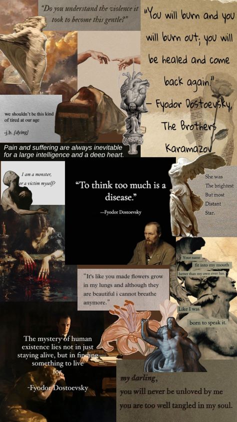 Dostoevsky Quotes, Old Poetry, Literature Posters, Poetry Wallpaper, Literary Love Quotes, Phone Wallpapers Vintage, Dark Academia Wallpaper, Literature Humor, Words That Describe Feelings