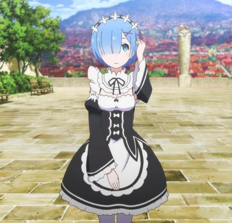 Rem from re:zero anime #rem #rezero #anime Website For Anime, Short Rainbow Hair, Rem Cosplay, Rem Re Zero, Ram And Rem, Re Zero Rem, Zero Wallpaper, Streetwear Apparel, Anime Maid