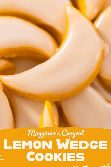 Maggianos Copycat Recipes, Lemon Snack, Apple Oatmeal Cookies, Lemon Treats, Moon Cookies, Lemon Cookies Recipes, Pinwheel Cookies, Frozen Cookies, Walnut Cookies