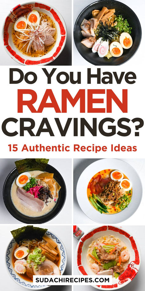 Collection of homemade Japanese ramen bowls featuring rich broths, soft-boiled eggs, tender meats, and fresh toppings in traditional ceramic bowls Ramen Recipes Broth, Creamy Ramen Broth, Authentic Ramen Recipes, Ramen Ideas, Authentic Ramen, Ramen Soup Recipes, Ramen Ingredients, Traditional Sushi, Authentic Japanese Ramen