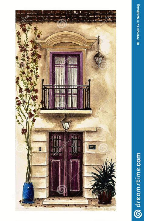 Water Colour House Painting, Water Colour Paintings Aesthetic, Poster Colour Painting Artworks, Indian Architecture Painting, Poster Colour Drawing, Water Colour Painting Watercolour, Watercolour House Painting, Watercolor Learning, Watercolour Buildings