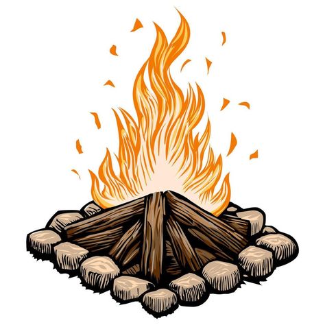 bonfire camping cartoon Bonfire Illustration, Camping Cartoon, Collage Photos, Photo Collage, Vector Art, Camping, Collage, Art