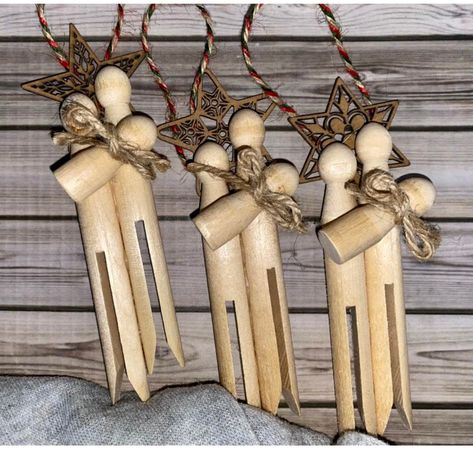 Clothespin Crafts Christmas, Baby Jesus Ornament, Nativity Ornaments, Ornament Design, Clothes Pin Crafts, Idaho Falls, Handmade Christmas Decorations, Baby Ornaments, Christmas Ornament Crafts