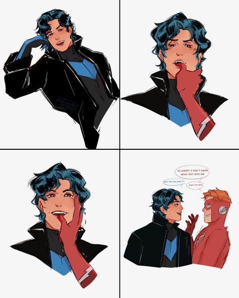 Nightwing X Flash Fanart, Flash X Nightwing, Nightwing X Flash, Flash X Batman, Nightwing Christmas, Vampire Nightwing, Robin X Kid Flash, Batboys Fanart, Wally West Fanart