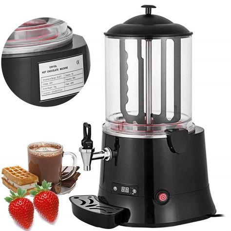 Commercial Hot Chocolate Machine 400W 10 Liter Hot Chocolate Maker Milk Frother Beverage Dispenser Machine for Bakeries Cafes Hot Smoothie, Chocolate Machine, Hot Chocolate Maker, Hot Beverage Dispenser, Best Hot Chocolate, Cappuccino Maker, Electric Milk Frother, Beverage Dispenser, Chocolate Maker