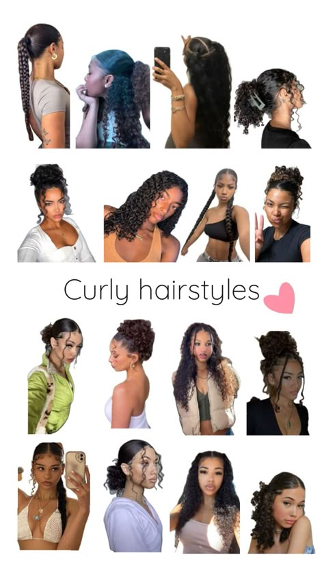 Hair Styles For Black Women, Styles For Black Women, Quick Curly Hairstyles, Curly Hair Beauty, Curly Hair Care Routine, Mixed Curly Hair, Quick Natural Hair Styles, Cute Curly Hairstyles, Pelo Afro