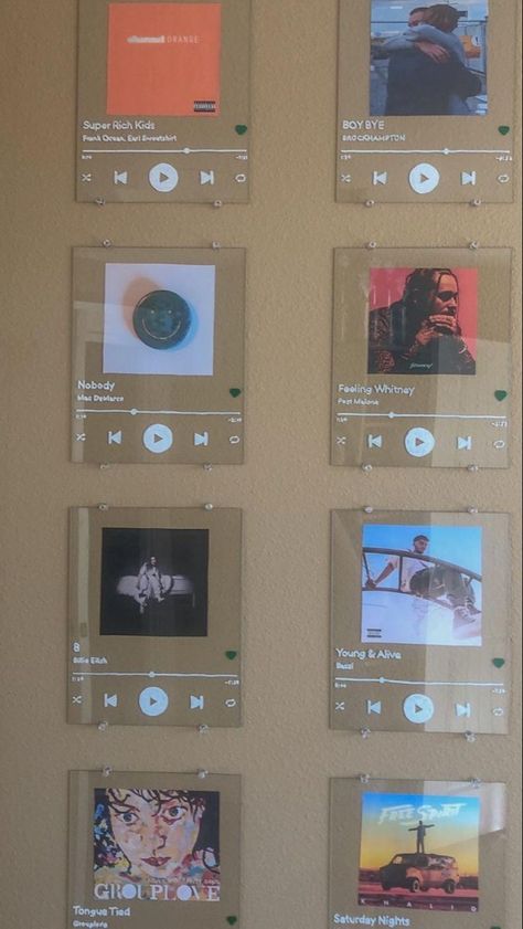 Diy Album Cover Wall, Album Cover Wall Decor Bedroom Ideas, Diy Album Cover, Wall Frame Design, Album Cover Wall Decor, Photowall Ideas, Vibey Room, Hiasan Bilik Tidur, Ideas Cuarto