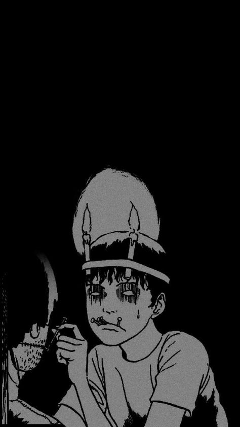 Junji Ito Wallpaper Desktop, Junji Ito Wallpaper Iphone, Goth Gf Aesthetic, Junji Ito Wallpaper, Japanese Horror, Junji Ito, Cartoon Wallpaper Iphone, Cute Animal Photos, Art Collage Wall