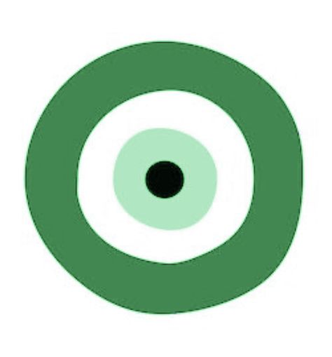 Evil Eye, Green, White, Black