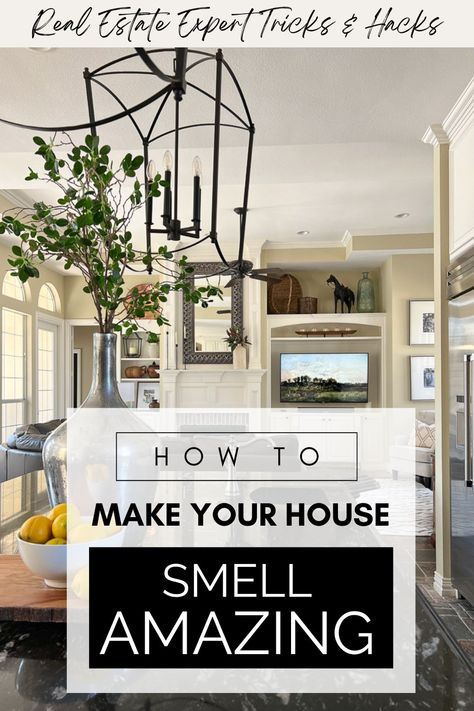 Proven easy ways to make your home smell amazing for a showing, open house, party, or just for you! Best Smell For Selling House, Best Home Scents House Smells, Fresh Home Scent House Smells, Best Home Scents, Good Smelling House, Updated Traditional Decor, Open House Staging, Earthy Interior, Make Your House Smell Good